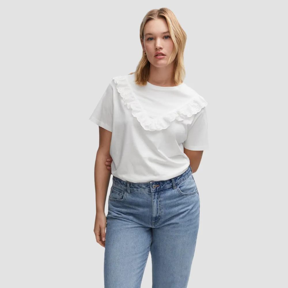 Ruffle-Front T-Shirt